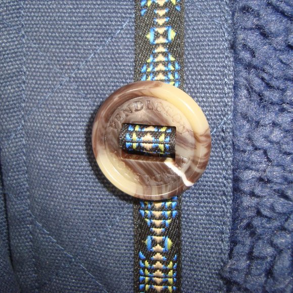 PENDLETON Womens Navy Berber Fleece Barn Coat Size M - Picture 10 of 12